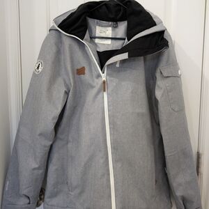 2117 of Sweden Gray Hooded Jacket with Patches